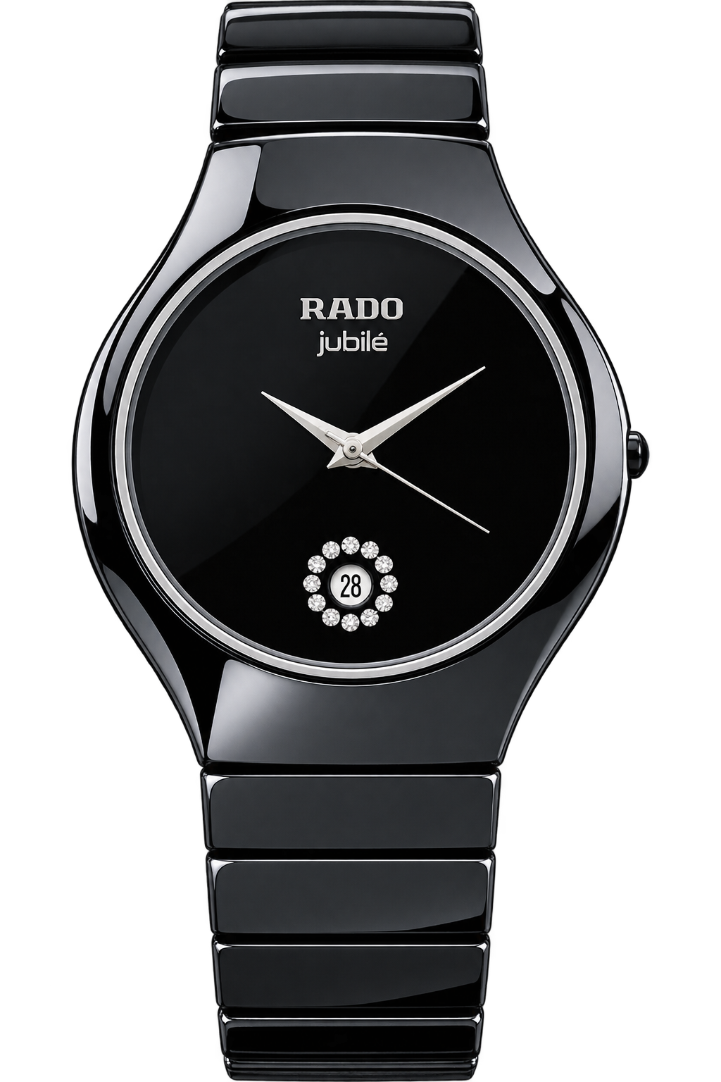 Black Ceramic Style Luxury Men’s Watch with Black Dial