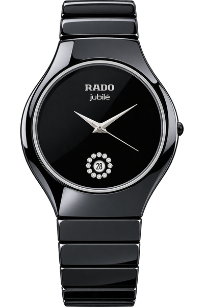 Black Ceramic Style Luxury Men’s Watch with Black Dial