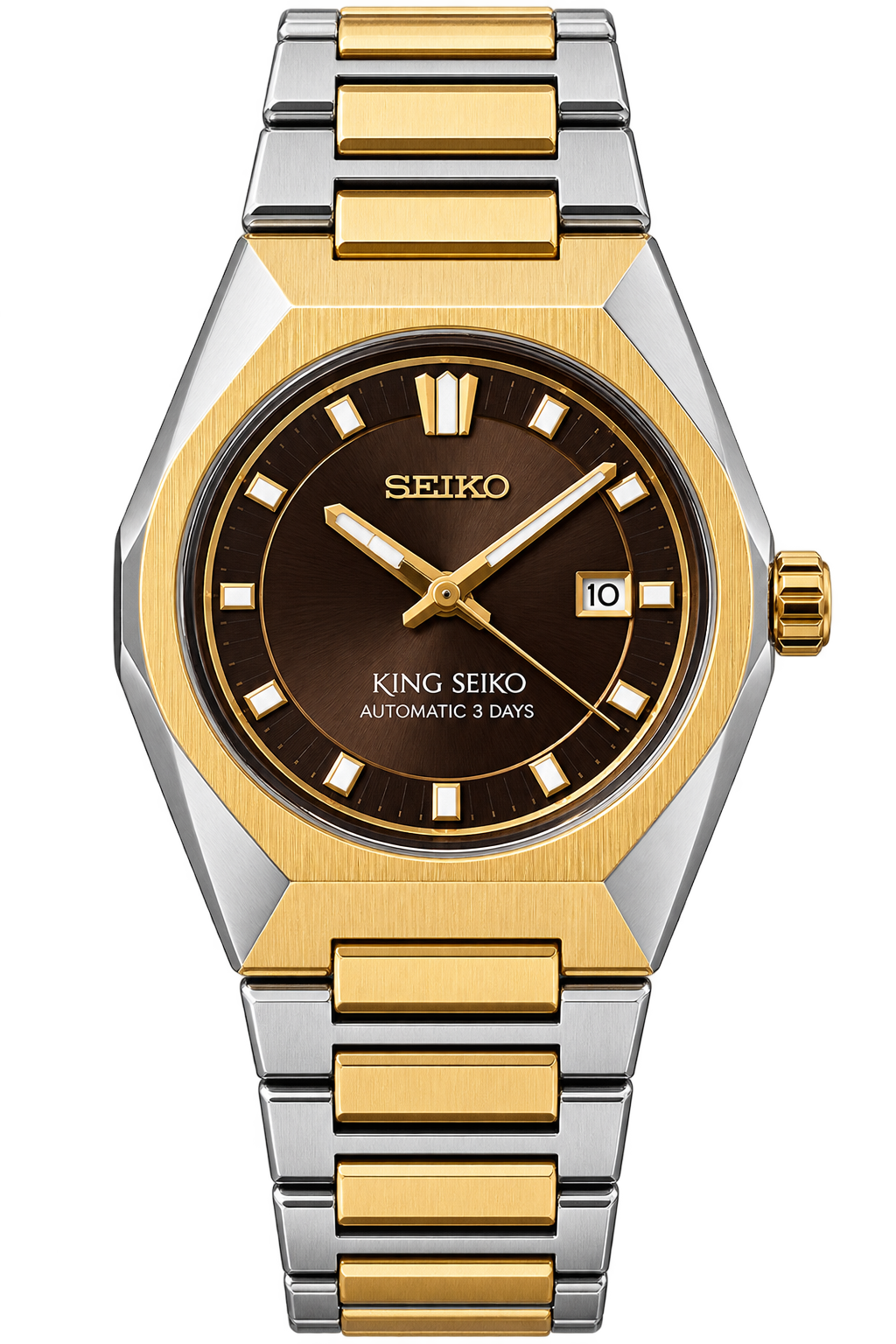 Brown Dial Two-Tone Luxury Automatic Watch
