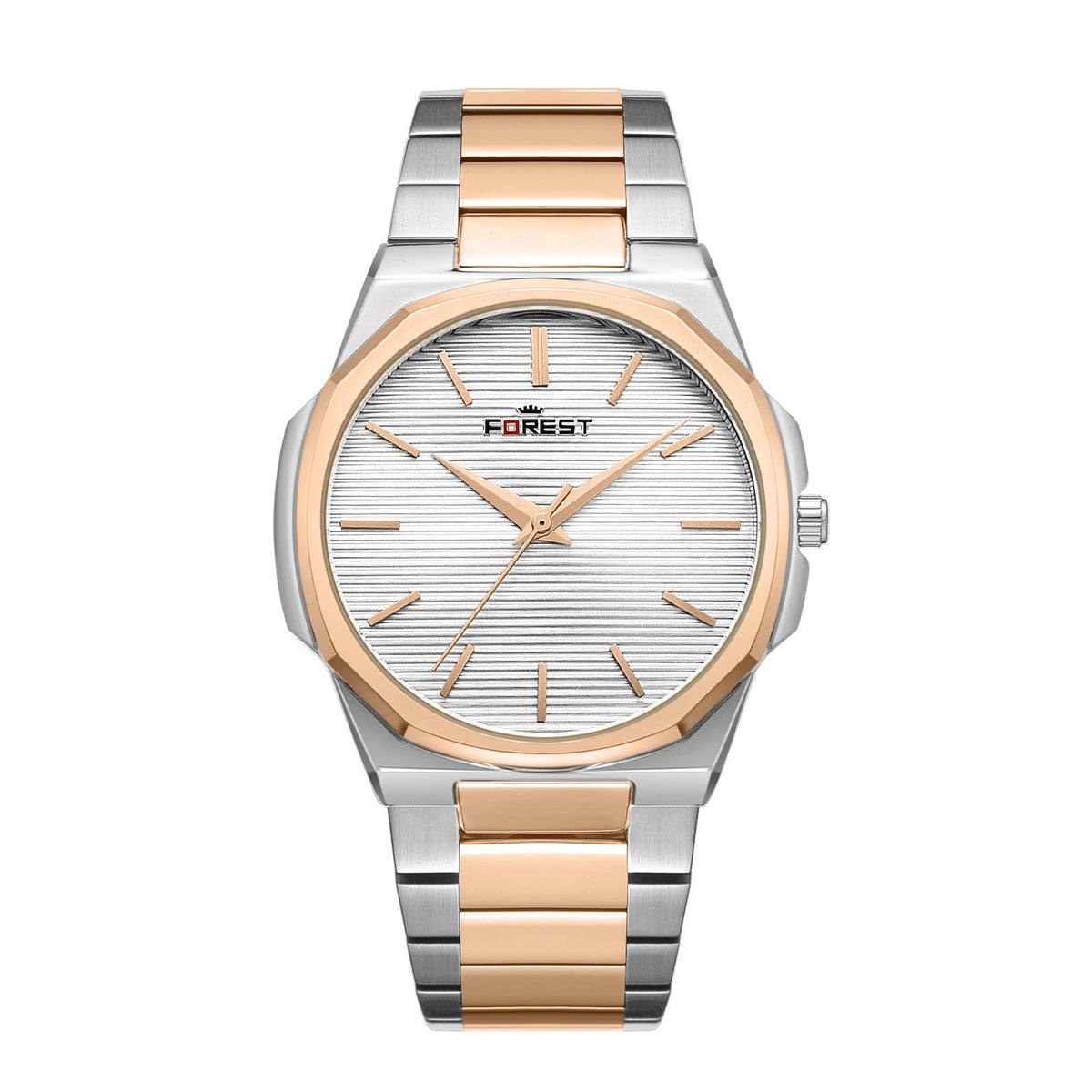 Luxury Silver & Gold Dial Watch for Men