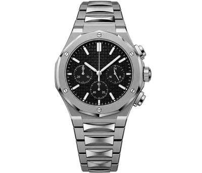 Luxury Silver Chronograph Men's Watch