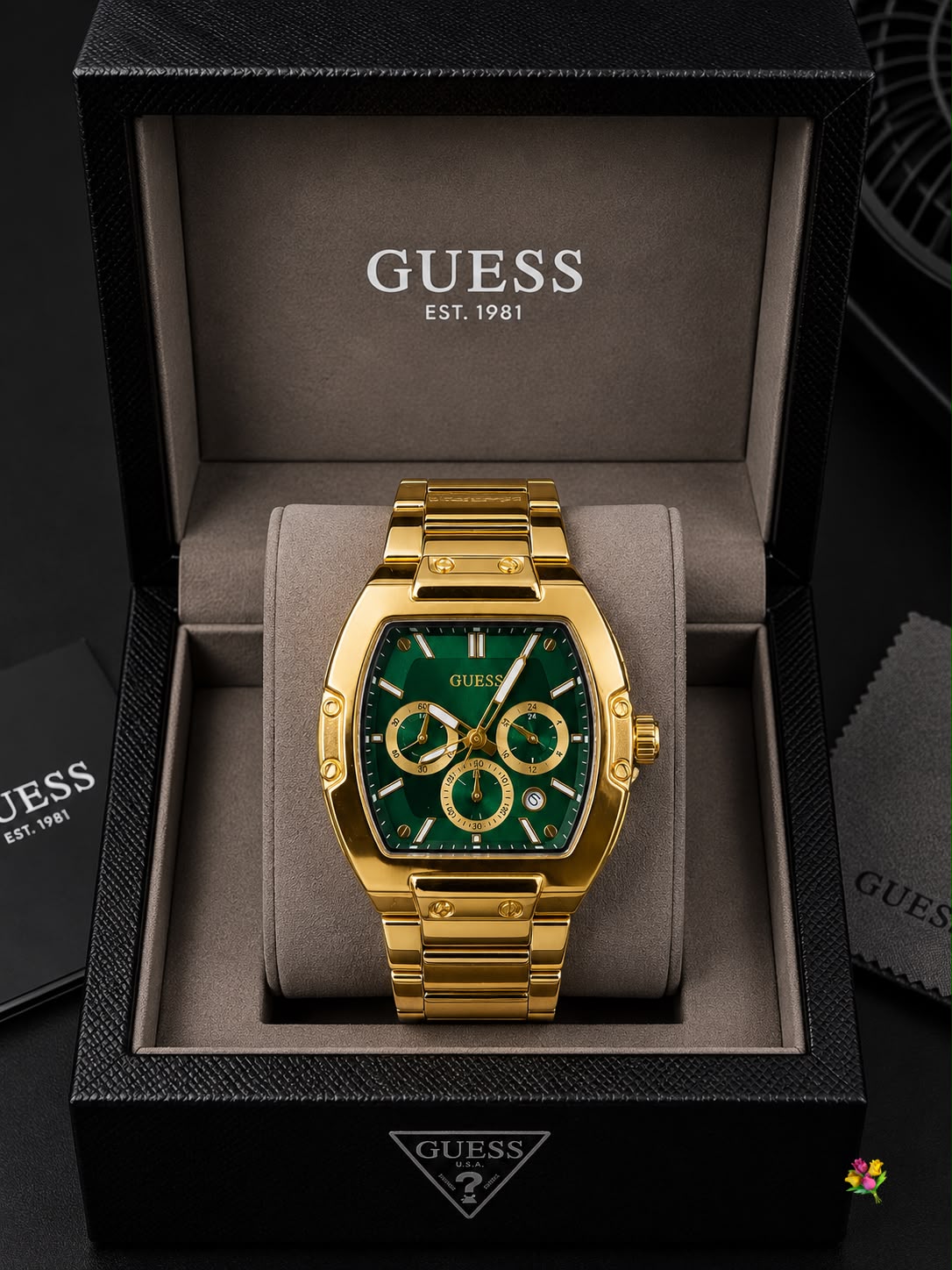Luxury Gold Blue Dial Chronograph Watch for Men