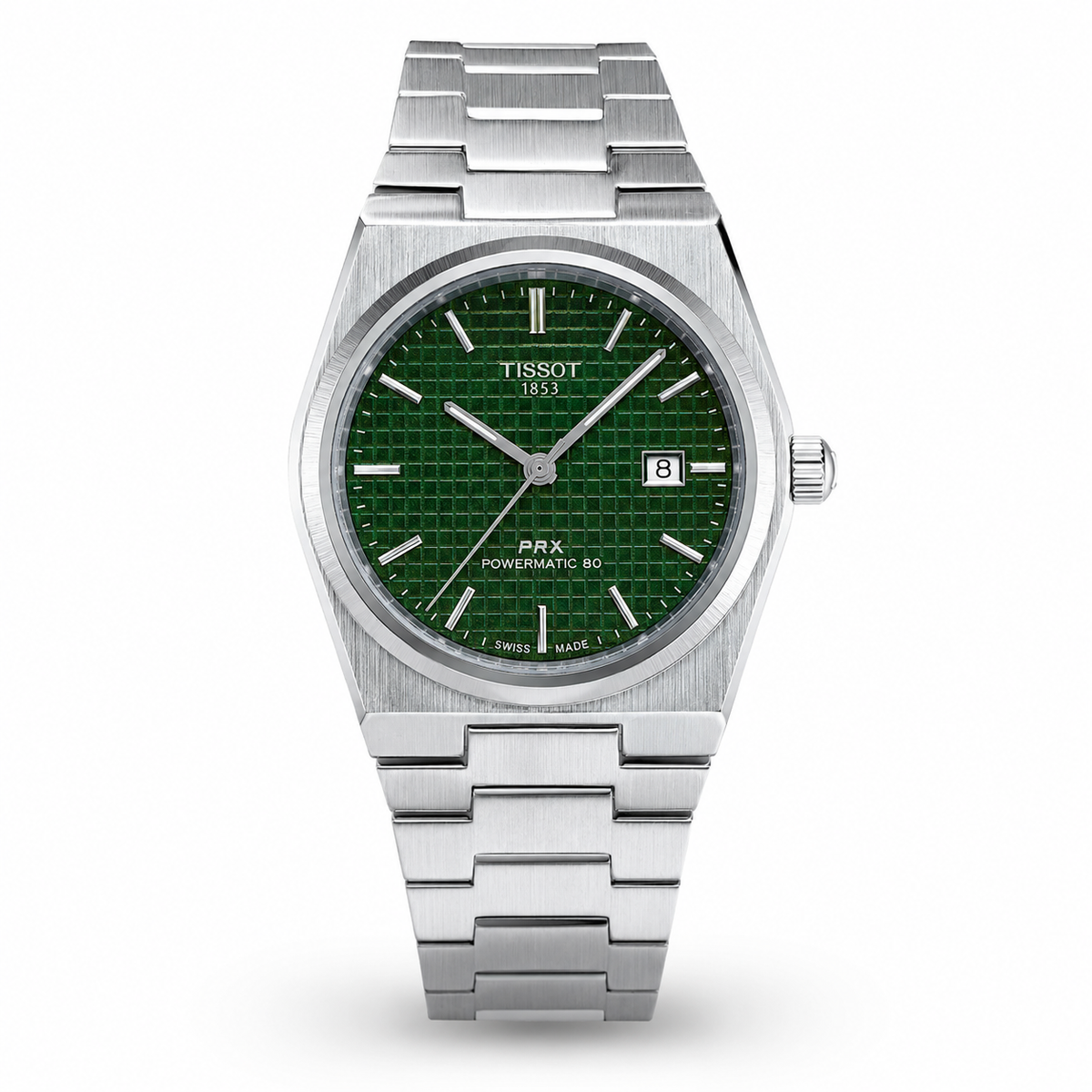 Green Dial Luxury Stainless Steel PRX Style Men's Watch