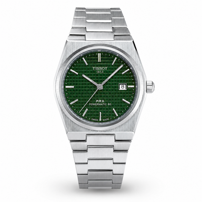 Green Dial Luxury Stainless Steel PRX Style Men's Watch