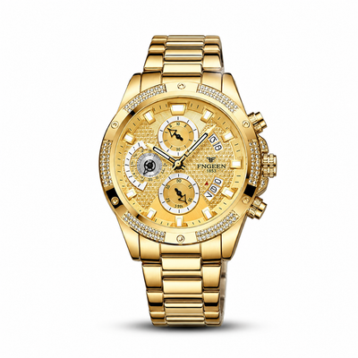 Men's Gold Luxury Chronograph Watch