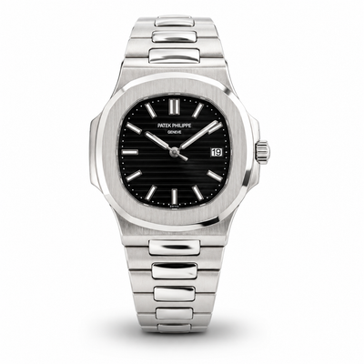 Black Dial, Integrated Metal Bracelet & Date Display