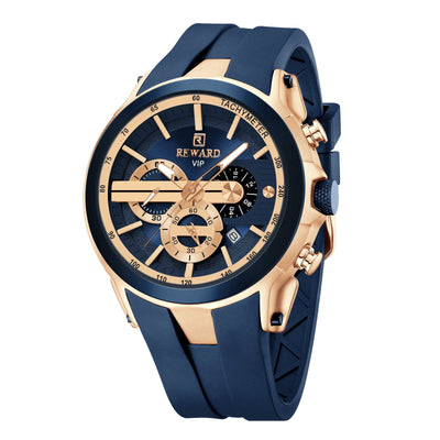 Men’s Black & Rose Gold Chronograph Watch