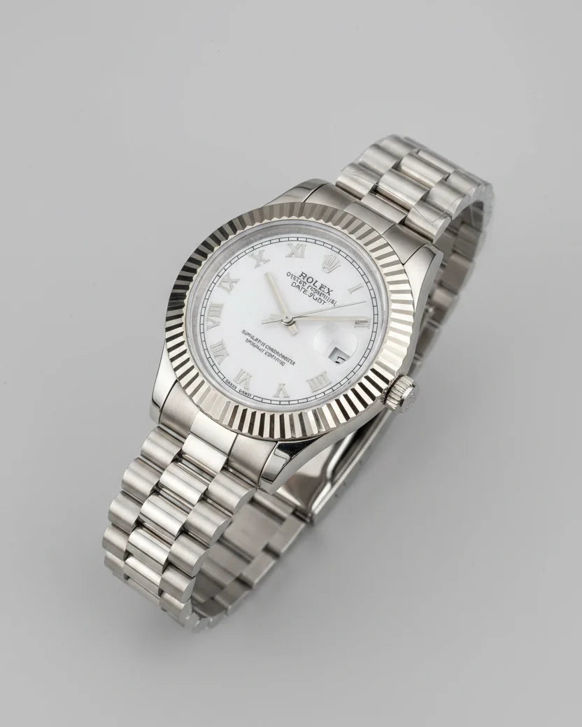 Men's Silver Luxury Dress Watch