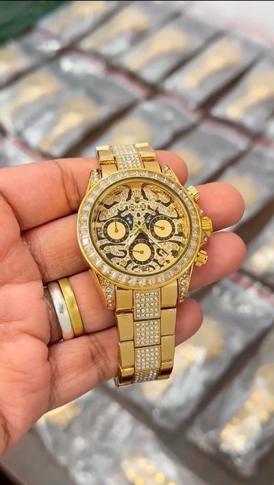 Rose Gold Luxury Chronograph Watch for Men