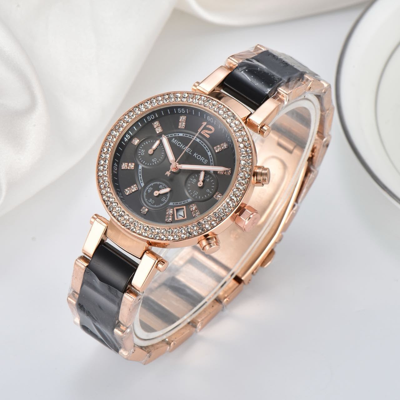 Women’s Rose Gold Crystal Chronograph Watch
