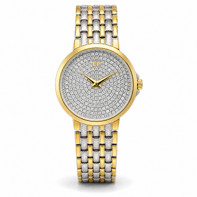 Men's Two-Tone Gold & Silver Luxury Watch