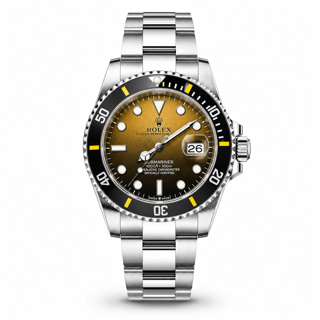 Gold Dial Diver Style Watch for Men