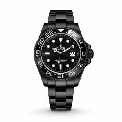 Men’s Black GMT-Style Watch
