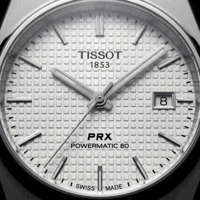 White Dial Stainless Steel Watch for Men