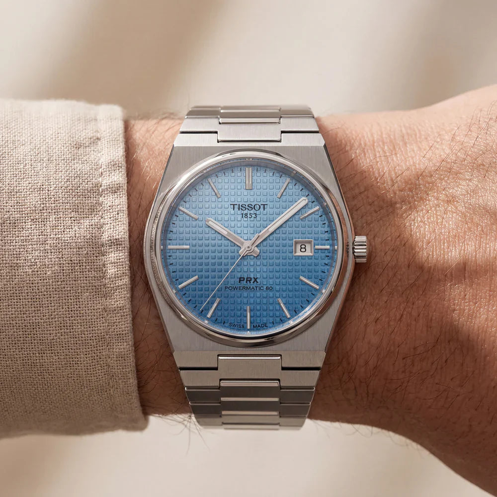 Tissot PRX Powermatic 80 Ice Blue Dial Watch