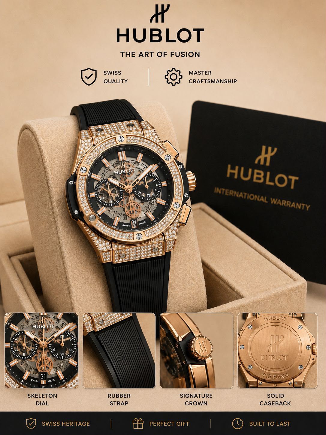 Luxury Skeleton Dial Men's Watch