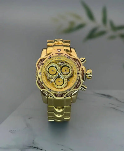 Men’s Gold Dragon Chronograph Watch