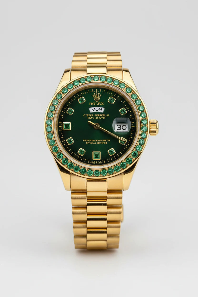 Rolex Day-Date Green Dial Gold Watch