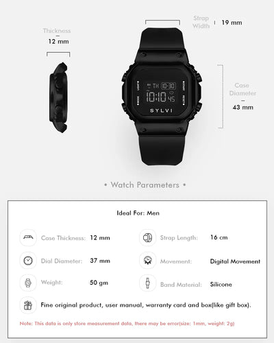 Bolt Black Sylvi Analog Digital Time Synchronize Sports Men's Watch