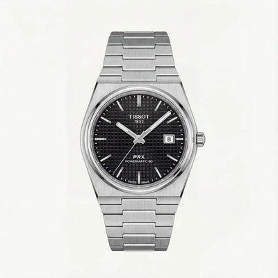 Black Dial Stainless Steel Watch for Men