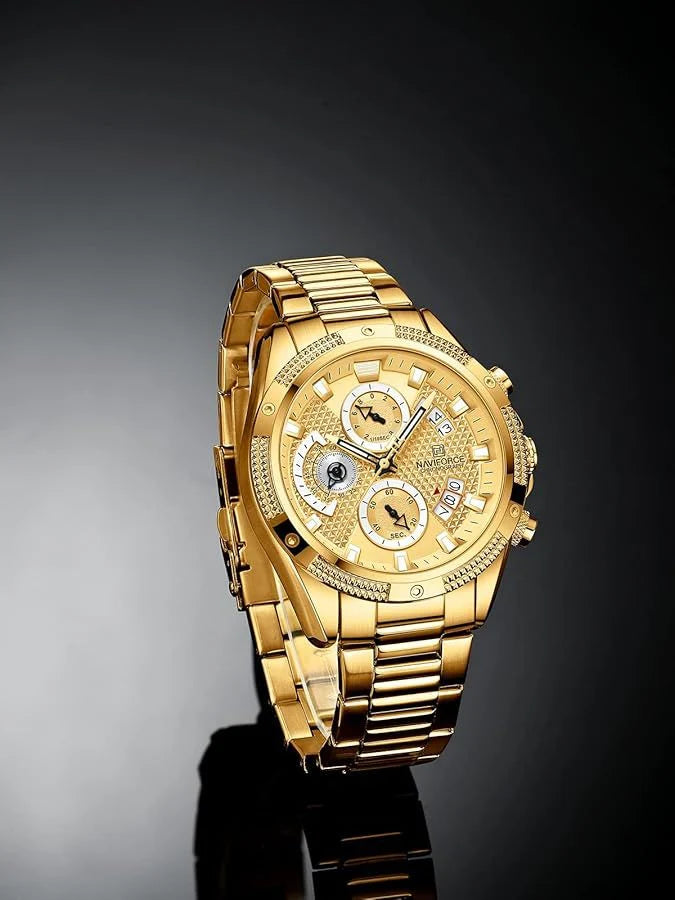 Men's Gold Luxury Chronograph Watch