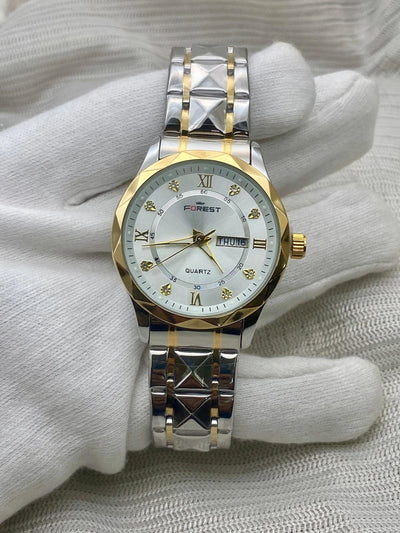 FOREST Two-Tone Gold Silver Quartz Watch