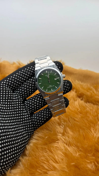Green Dial Luxury Stainless Steel PRX Style Men's Watch