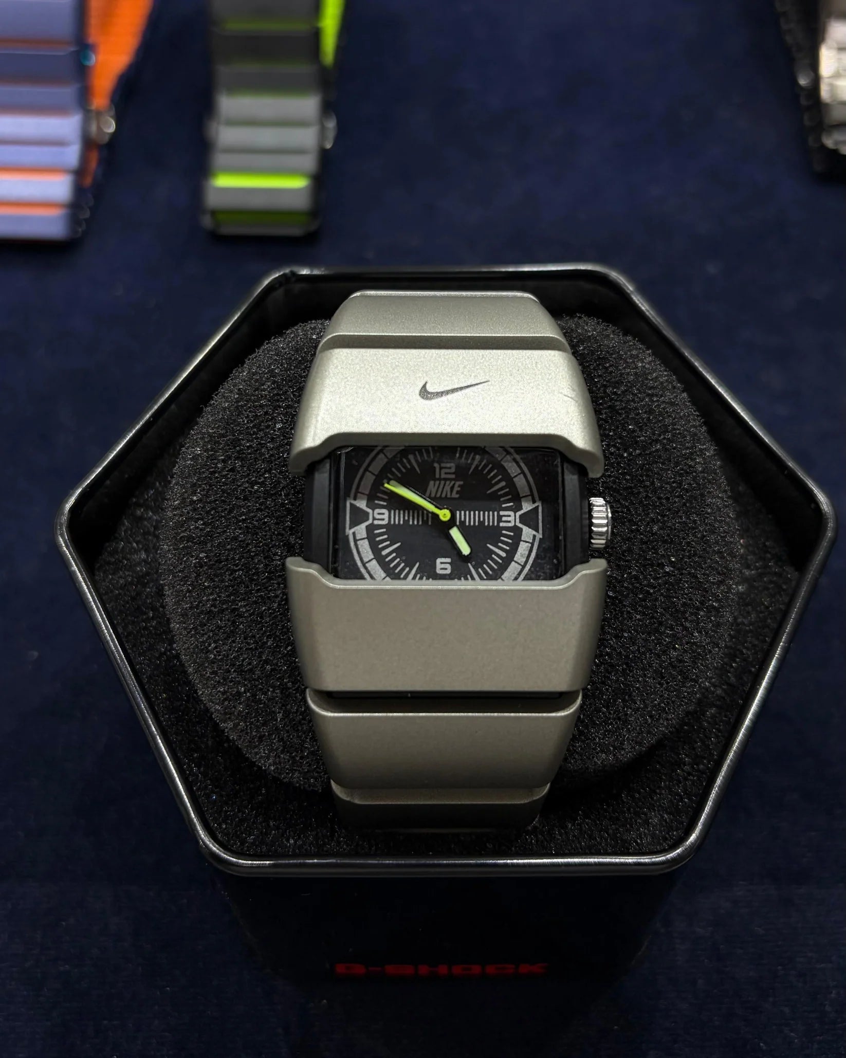 Men’s Rugged Silver Square Watch