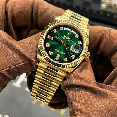 Gold Green Dial Men’s Watch
