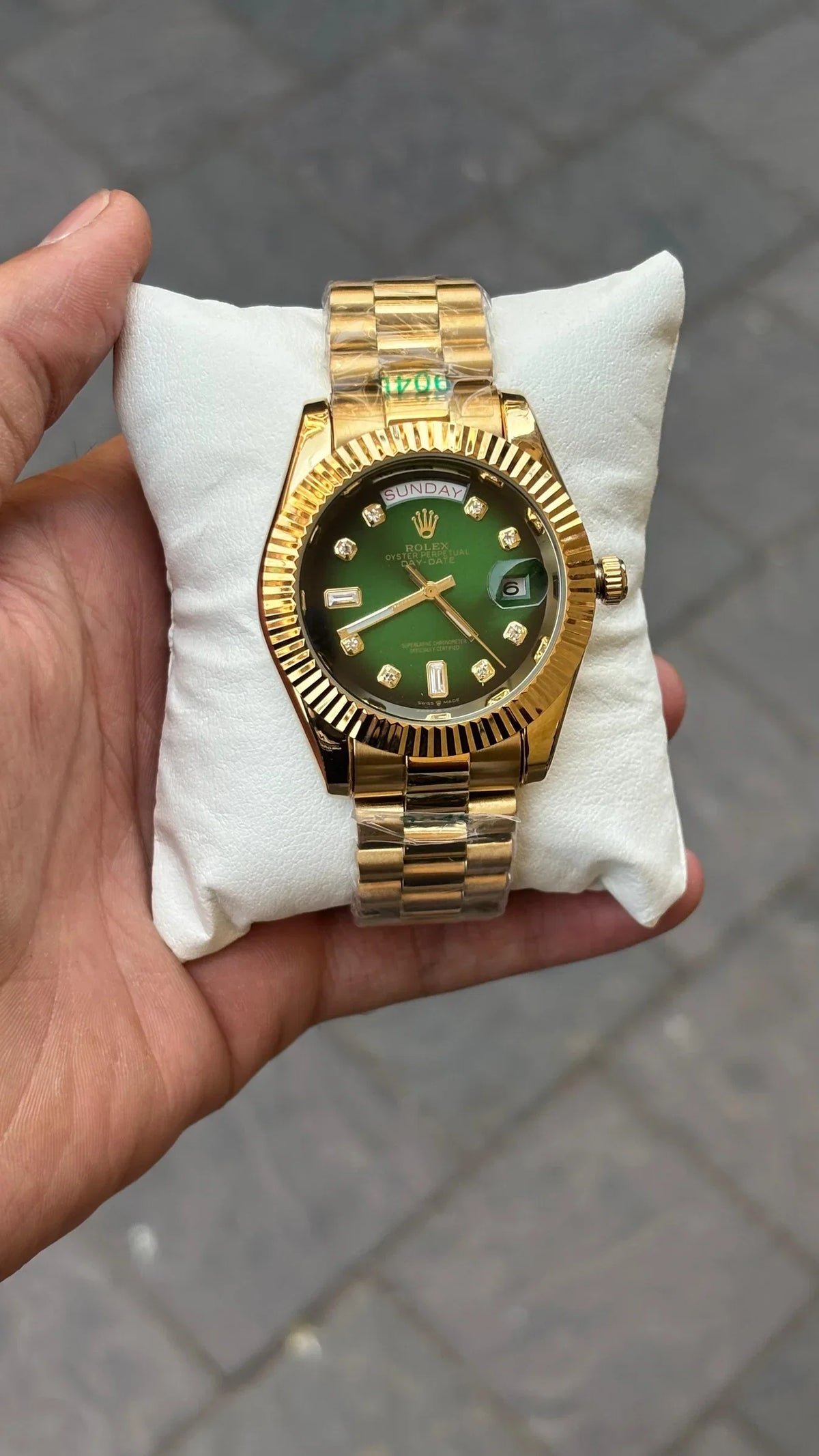 Gold Green Dial Men’s Watch