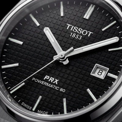 Black Dial Stainless Steel Watch for Men