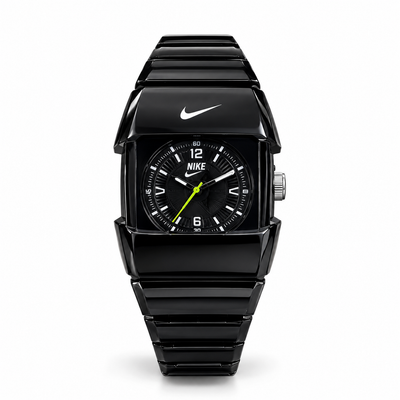 Premium Full Black Metal Bracelet & Sporty Dial