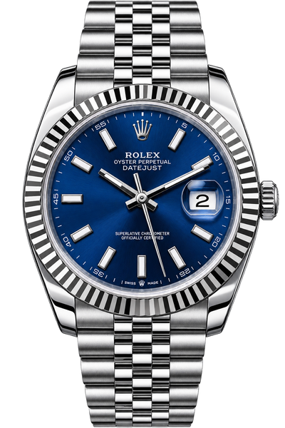 Luxury Blue Dial Silver Watch for Men