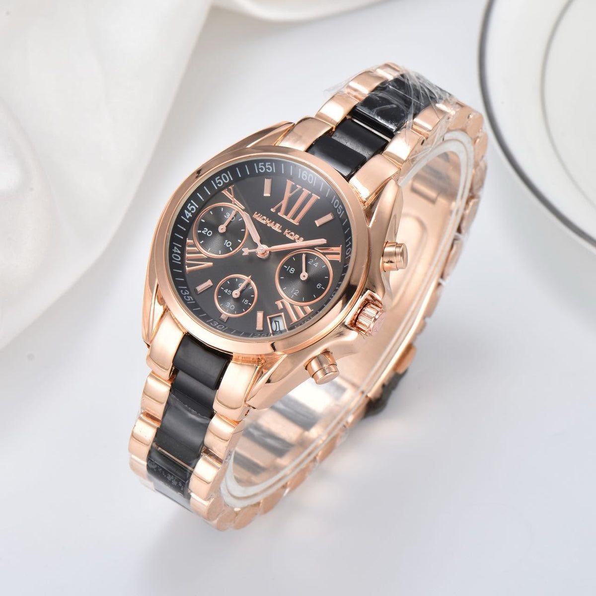 Women’s Rose Gold Crystal Chronograph Watch
