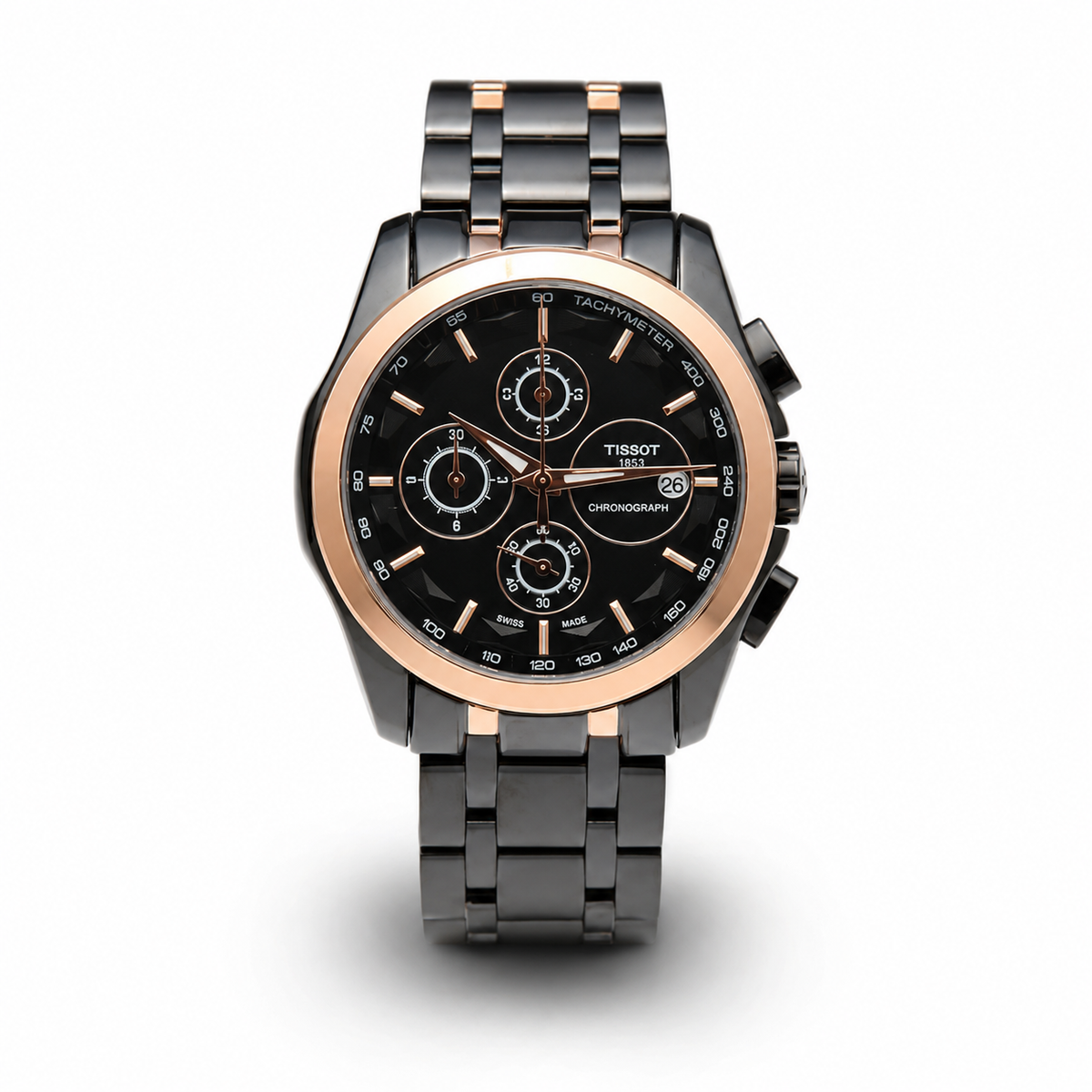 Luxury Black & Rose Gold Chronograph Watch for Men