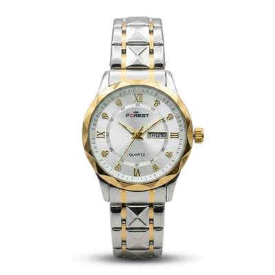 FOREST Two-Tone Gold Silver Quartz Watch