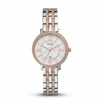 Luxury Rose Gold & Silver Crystal Watch for Women