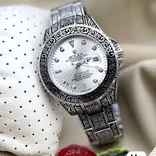 Luxury Silver Ornate Watch