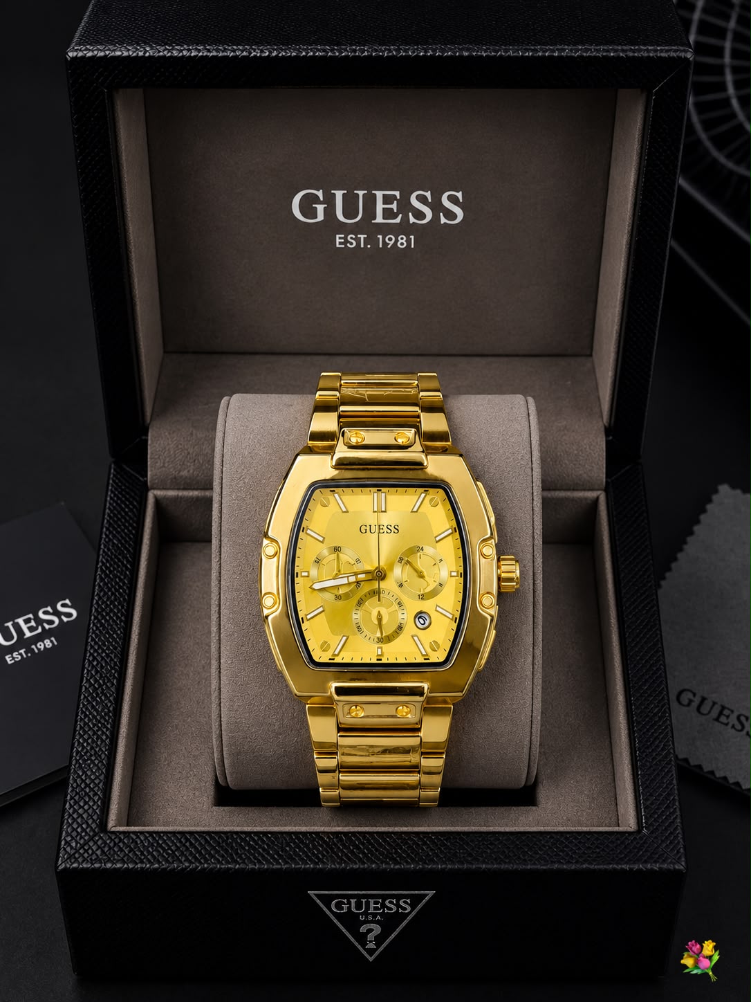 Luxury Gold Blue Dial Chronograph Watch for Men