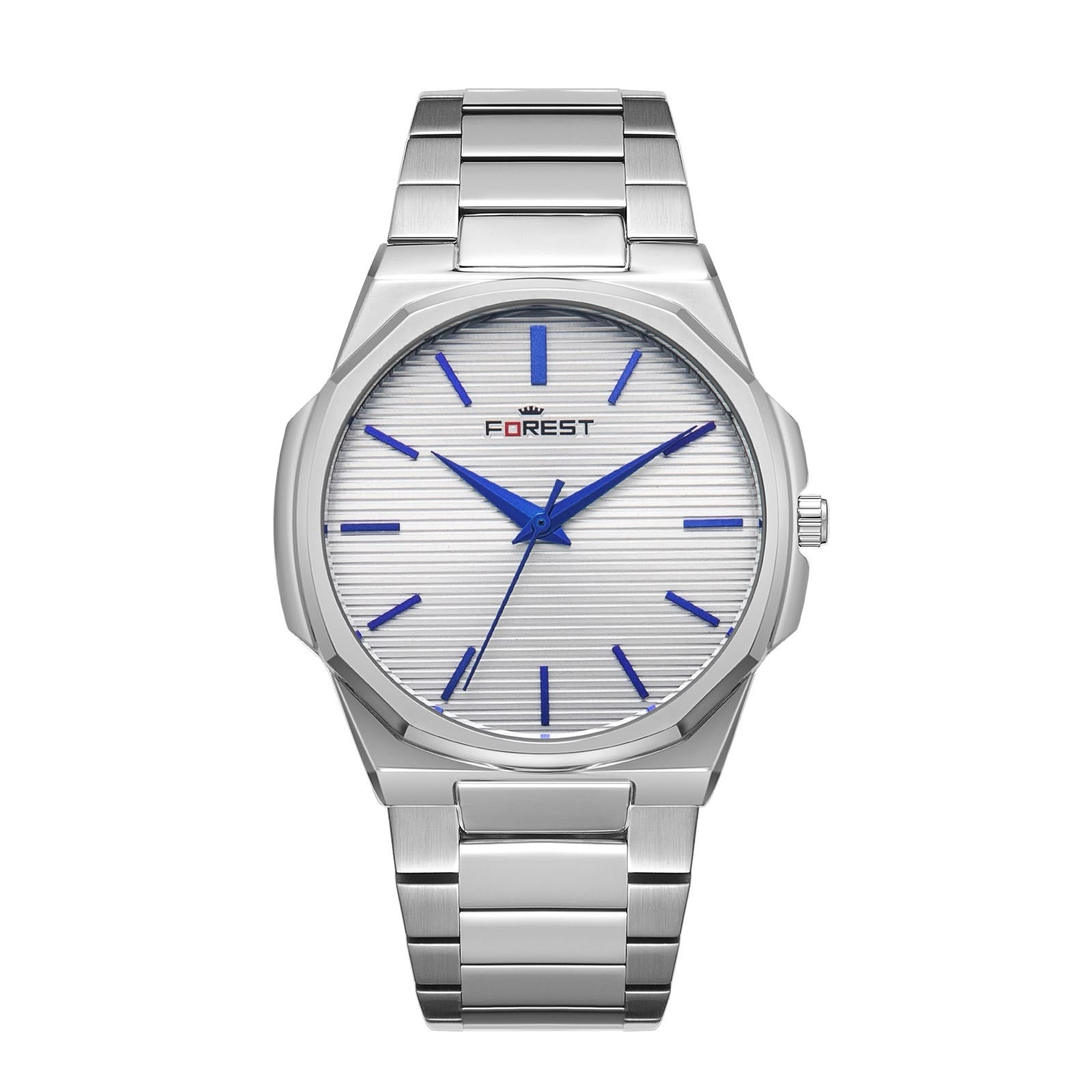 Luxury Silver & Gold Dial Watch for Men