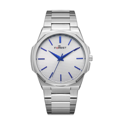 Luxury Silver & Gold Dial Watch for Men
