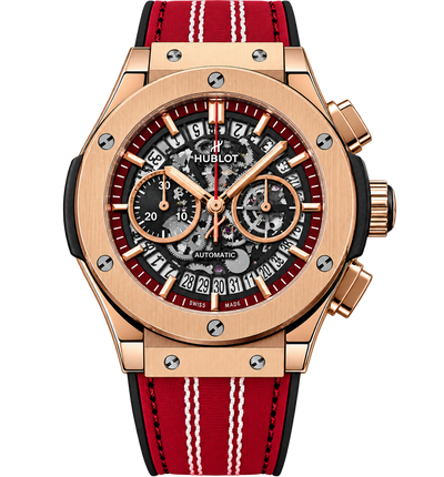 Luxury Rose Gold Skeleton Chronograph Watch for Men