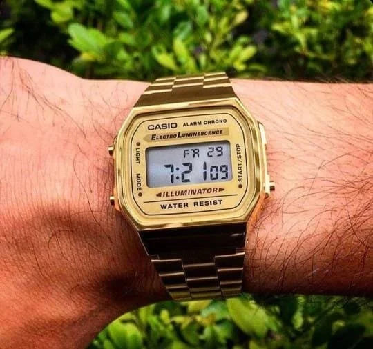 Gold Digital Watch for Men