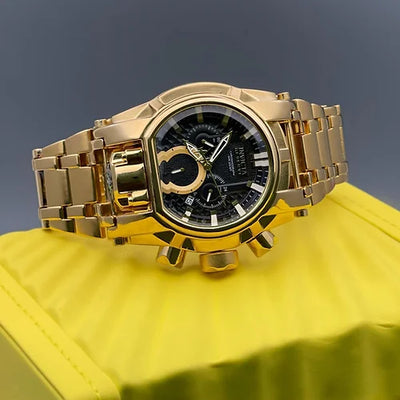 Black Dial Luxury Stainless Steel Bracelet