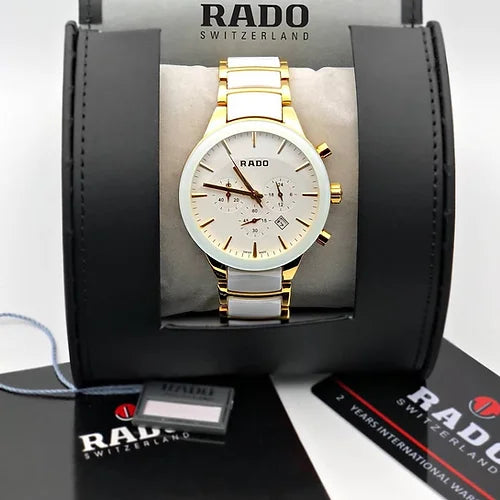 White & Gold Chronograph Watch for Men