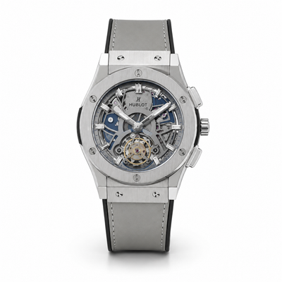 Luxury Silver Skeleton Men's Watch