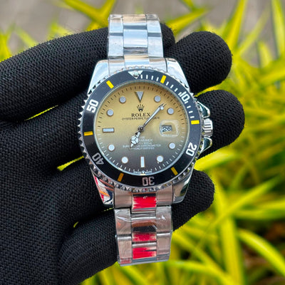 Gold Dial Diver Style Watch for Men
