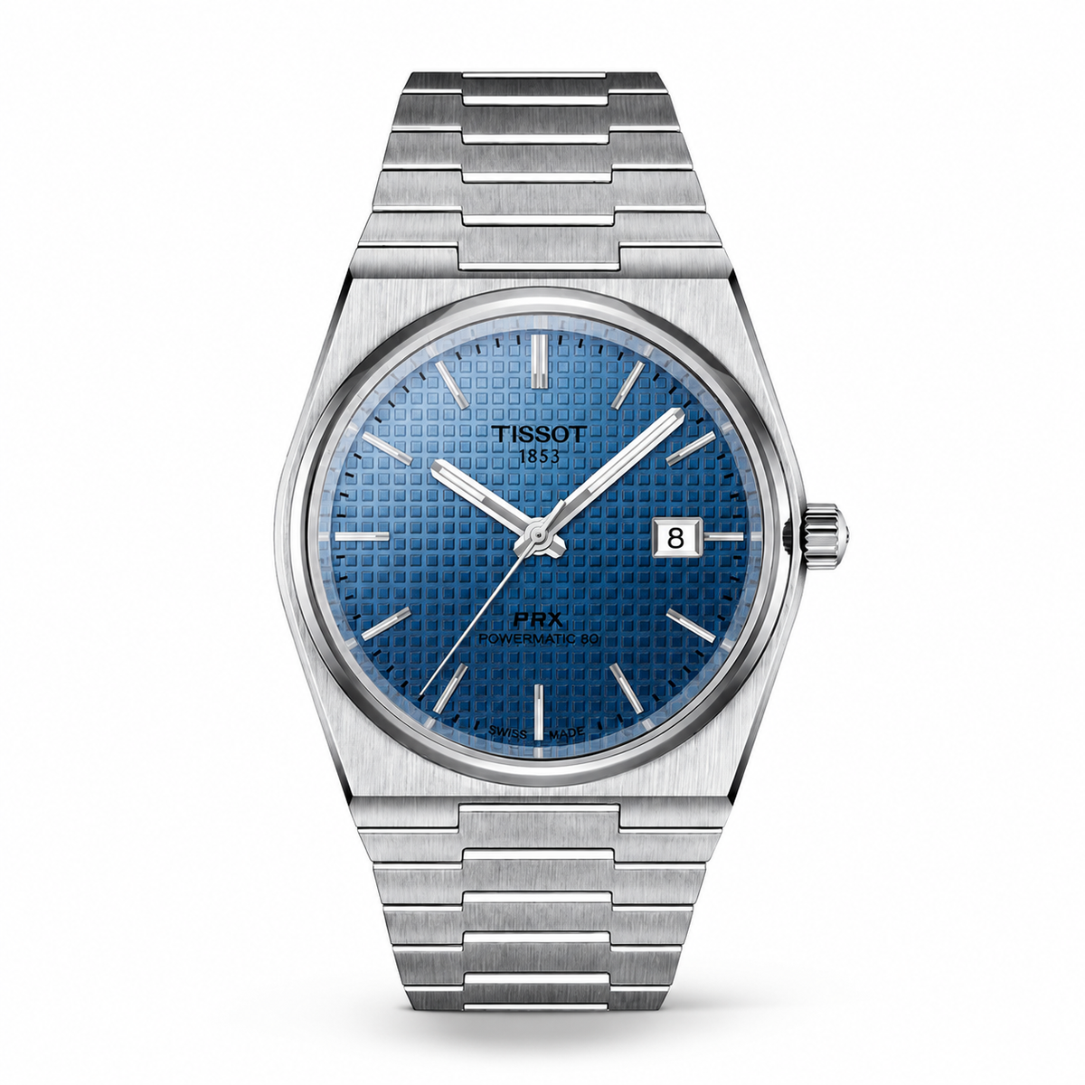 Blue Dial Stainless Steel Watch for Men