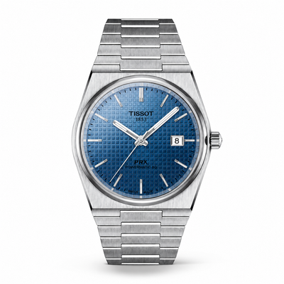 Blue Dial Stainless Steel Watch for Men