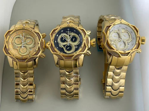 Men’s Gold Dragon Chronograph Watch